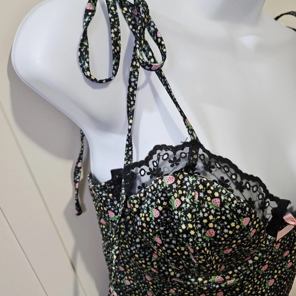 For Love And Lemons Black Floral Camisole Small - Picture 4 of 16
